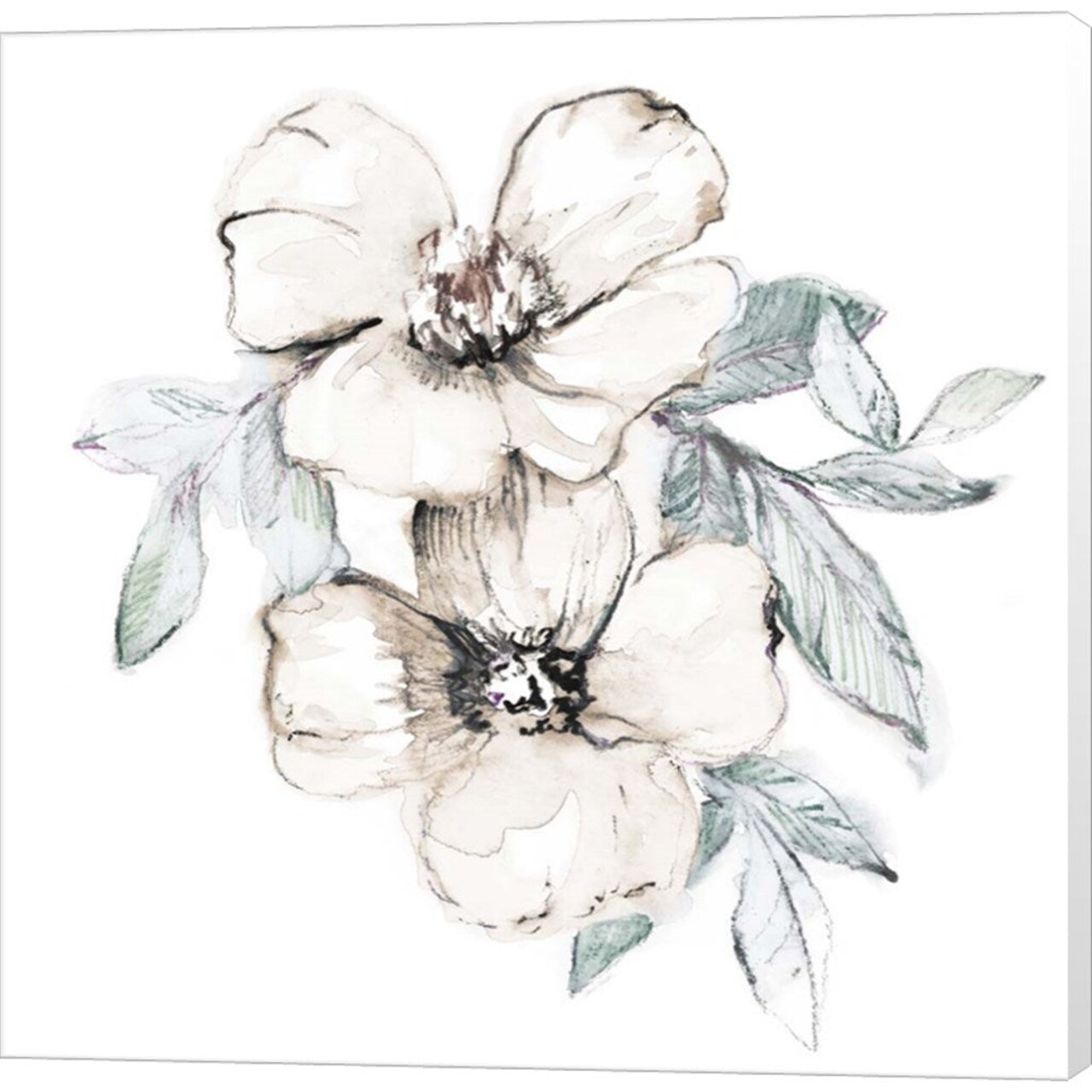 Moonlit Florals Square II by Lanie Loreth - 24x24 Canvas Art Print